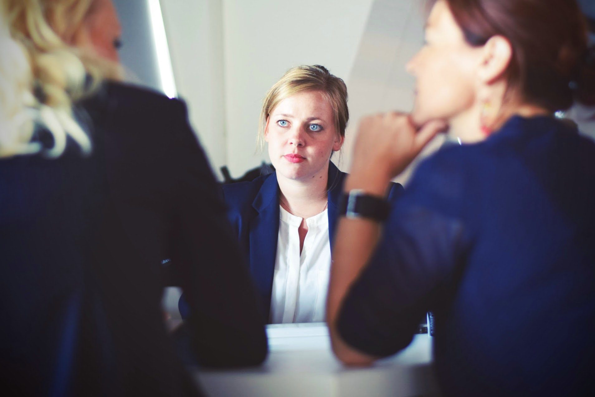 A lawyer and her clients