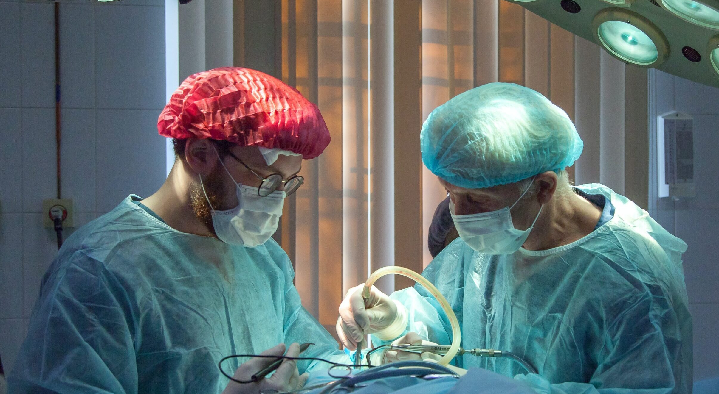 Surgeons during a surgery