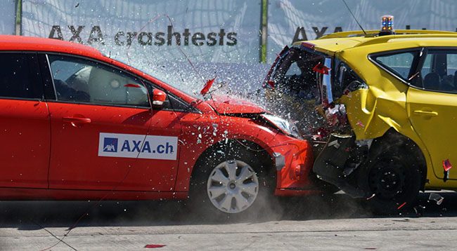 A man using phone while driving